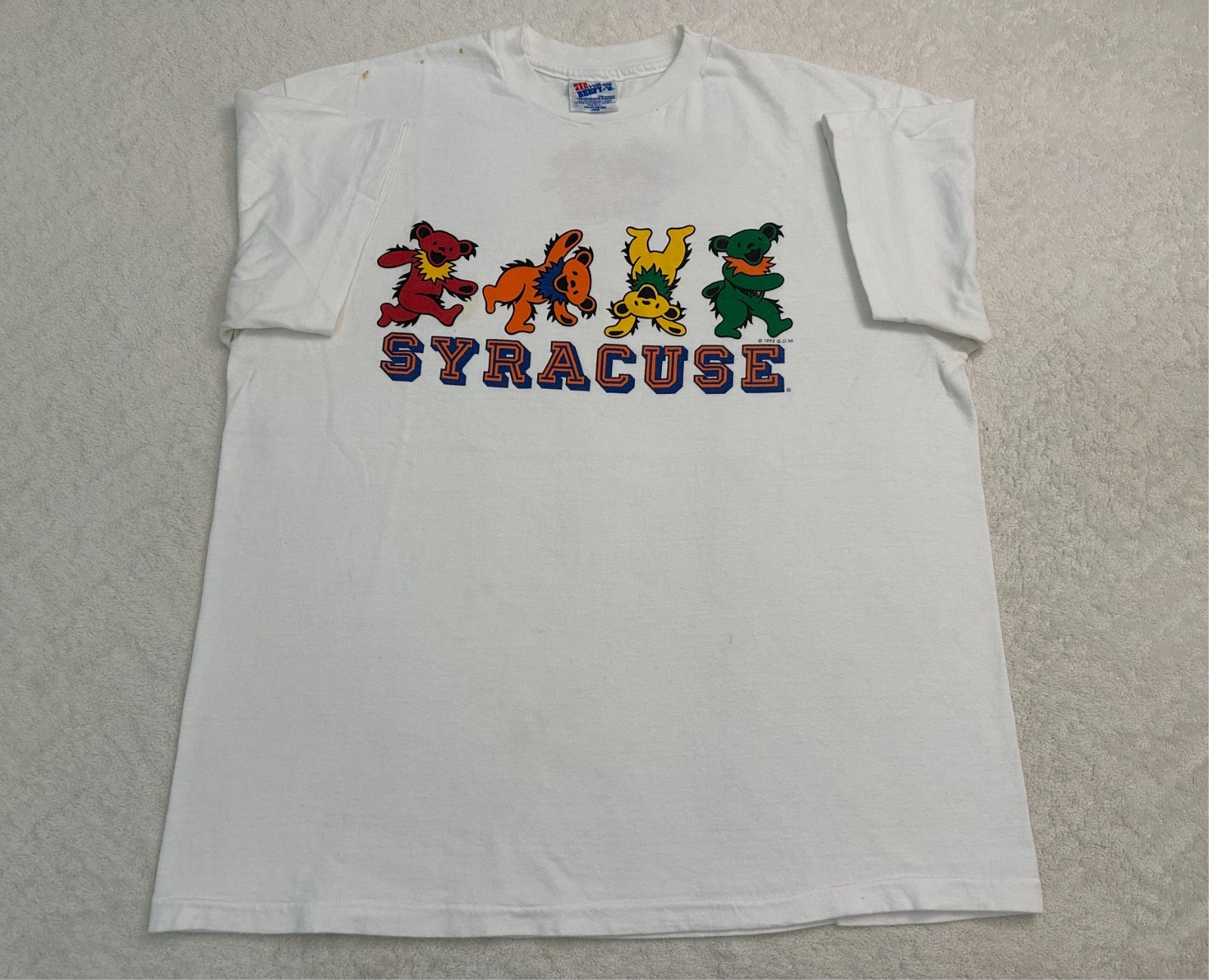 Vintage 1990s Grateful Dead Syracuse University Orangemen Dancing Bear T-Shirt L
