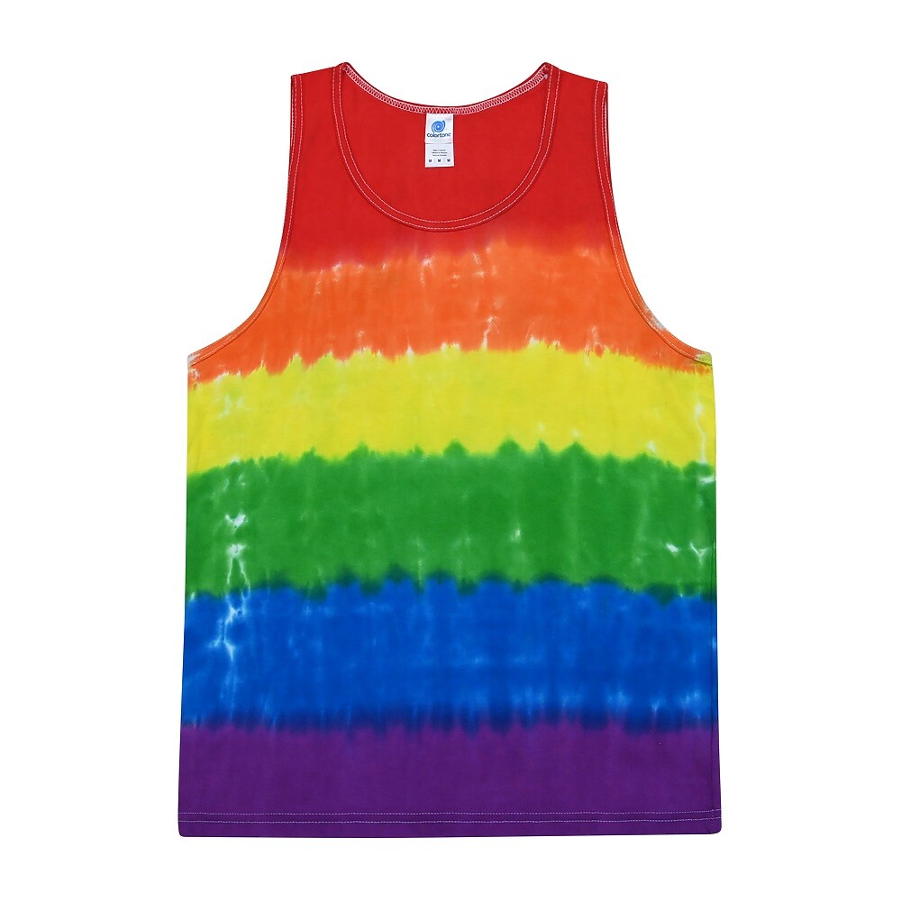 Pride Tie Dye Tank Tops Sleeveless T-Shirt Adult S M L XL 2XL 3XL Cotton