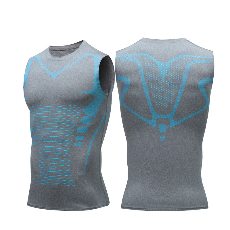 Men’s New Vitaboost Compression Shirt Version Ionic Shaping Sleeveless Vest
