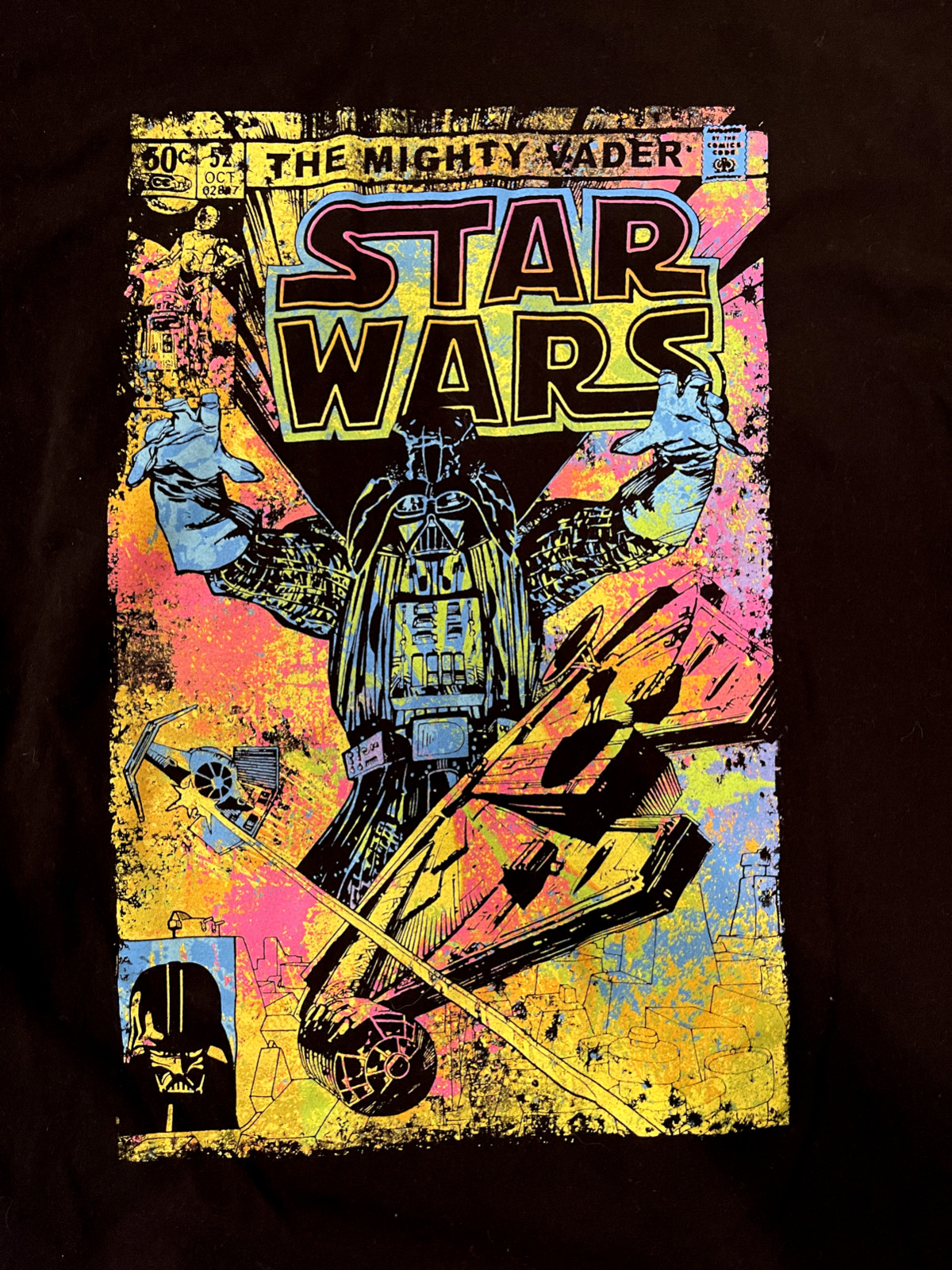 Star Wars “The Mighty Vader” Comic Book Theme T-Shirt Size XL