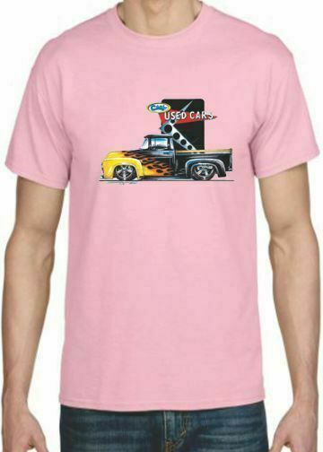 Adult DryBlend® T-Shirt – ( USED CARS FLAMED PICK UP – FORD / TRUCK)