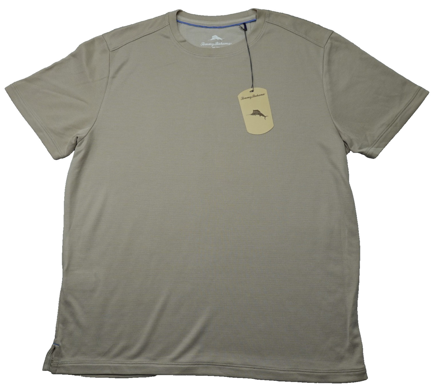 Tommy Bahama T-Shirt Mens Medium SS Beige Twill New Bali Skyline Logo $54