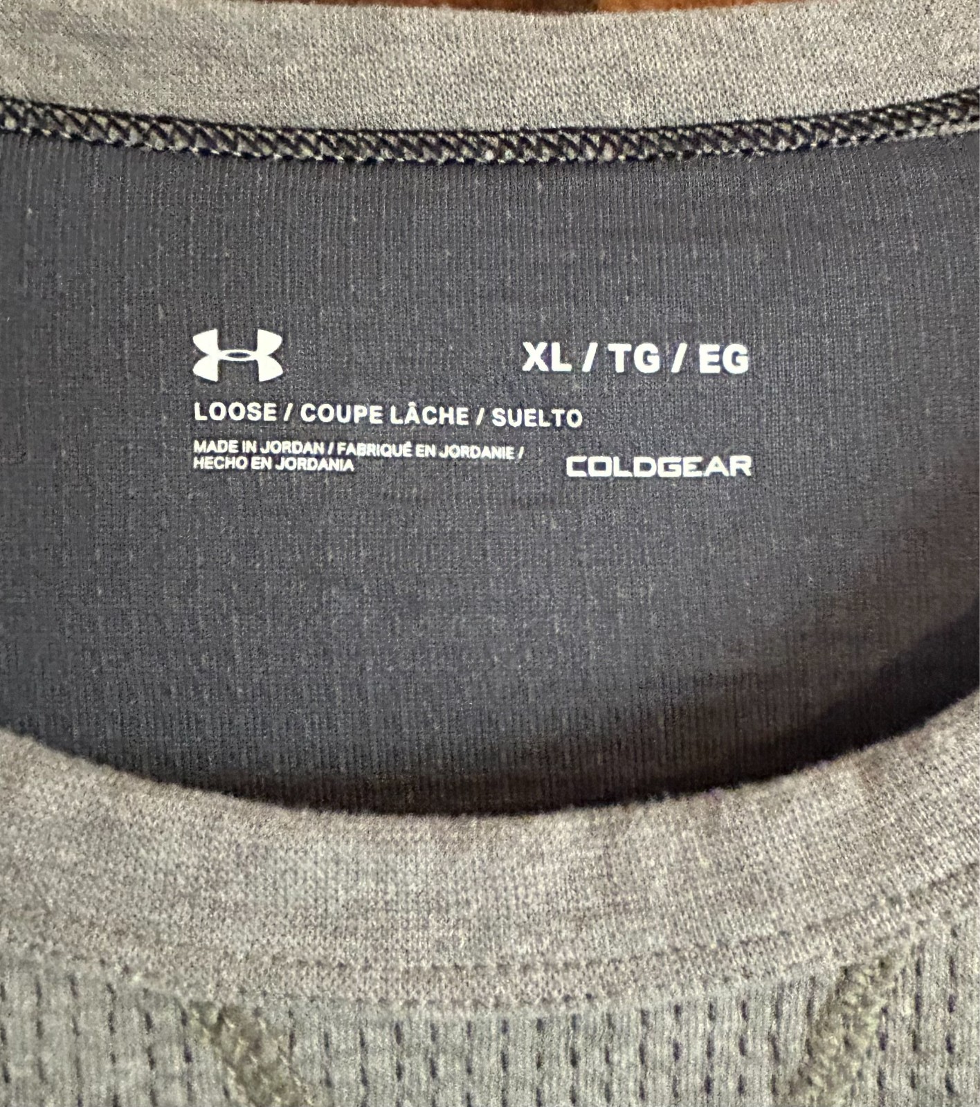 Under Armour Coldgear Shirt – Long Sleeve – Men’s XL – Gray