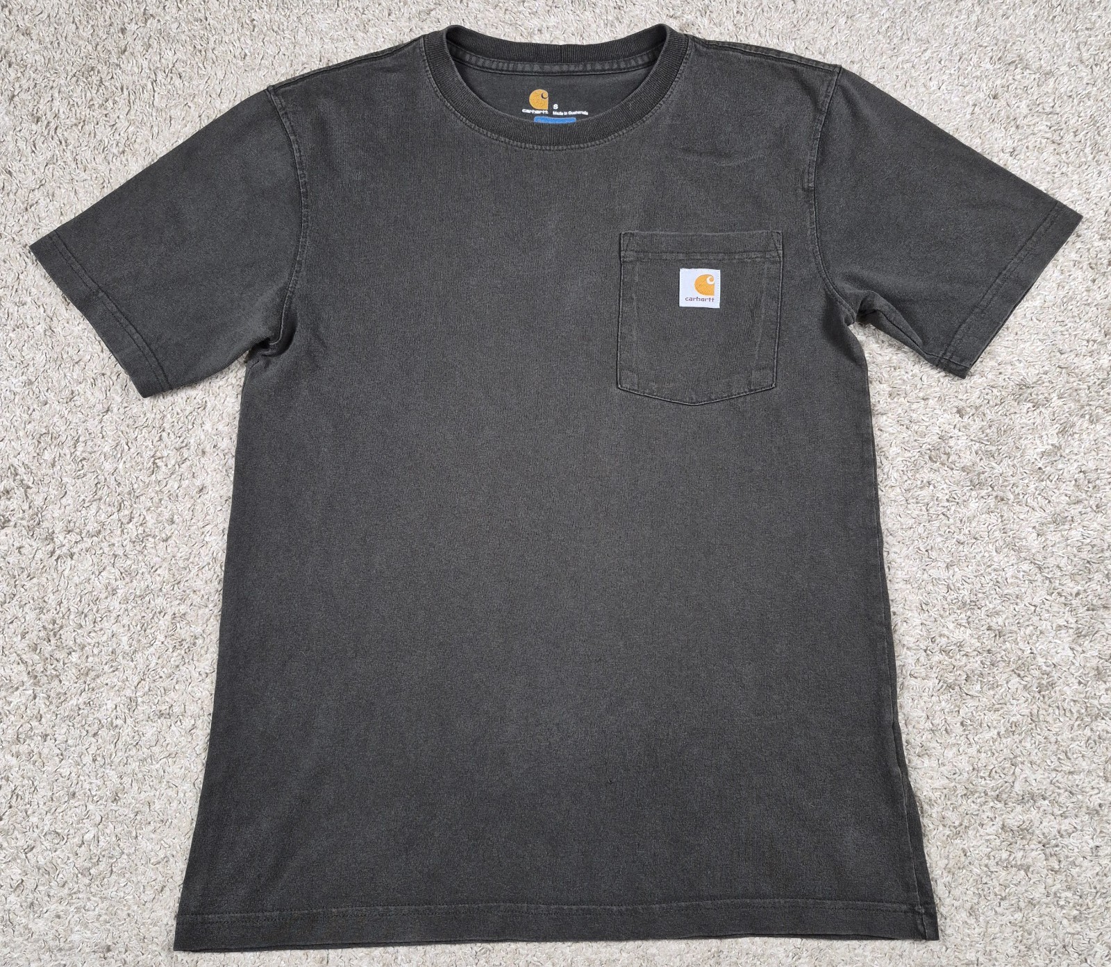 Lot Of 2 Carhartt Relaxed Fit Mens Pocket Tshirts Small Gray Black Short Sleeve