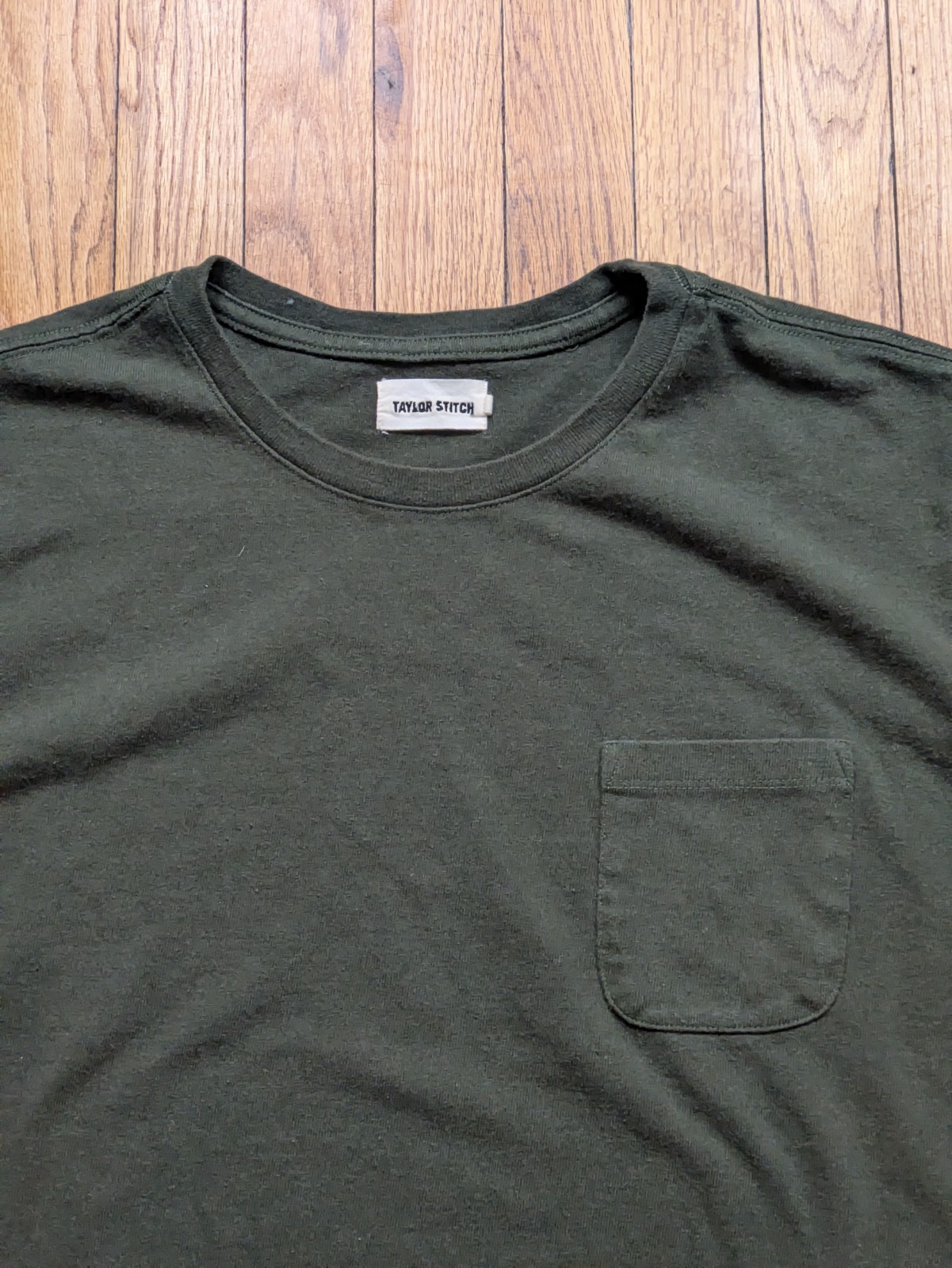 Taylor Stitch Heavyweight Pocket T-Shirt Men’s 46 Green Short Sleeve Crew Neck