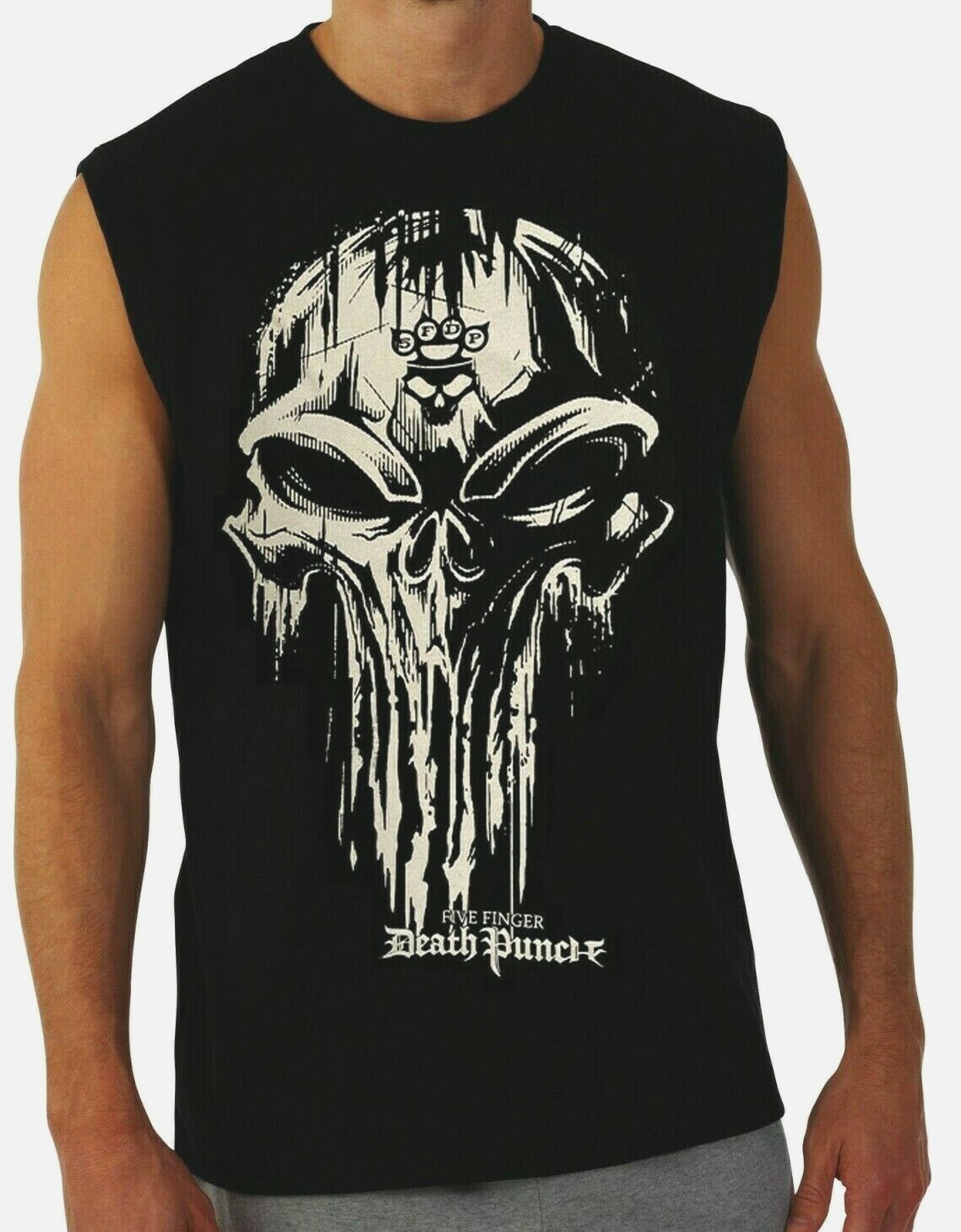 FIVE FINGER DEATH PUNCH PUNK ROCK Band Black Muscle Shirt
