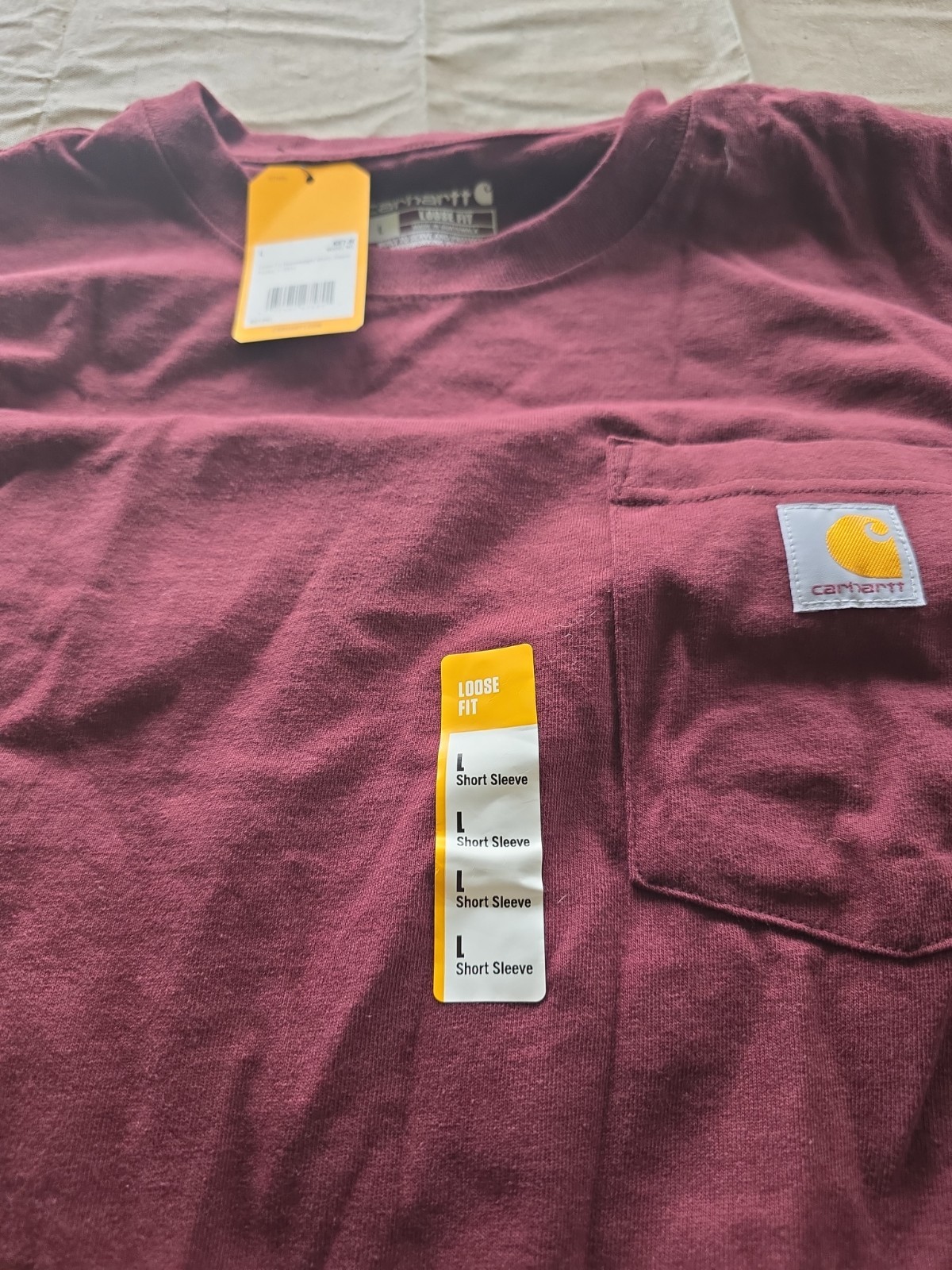 Carhartt Loose Fit Heavyweight Short Sleeve Pocket Tee Shirt Mens size L. NWT.