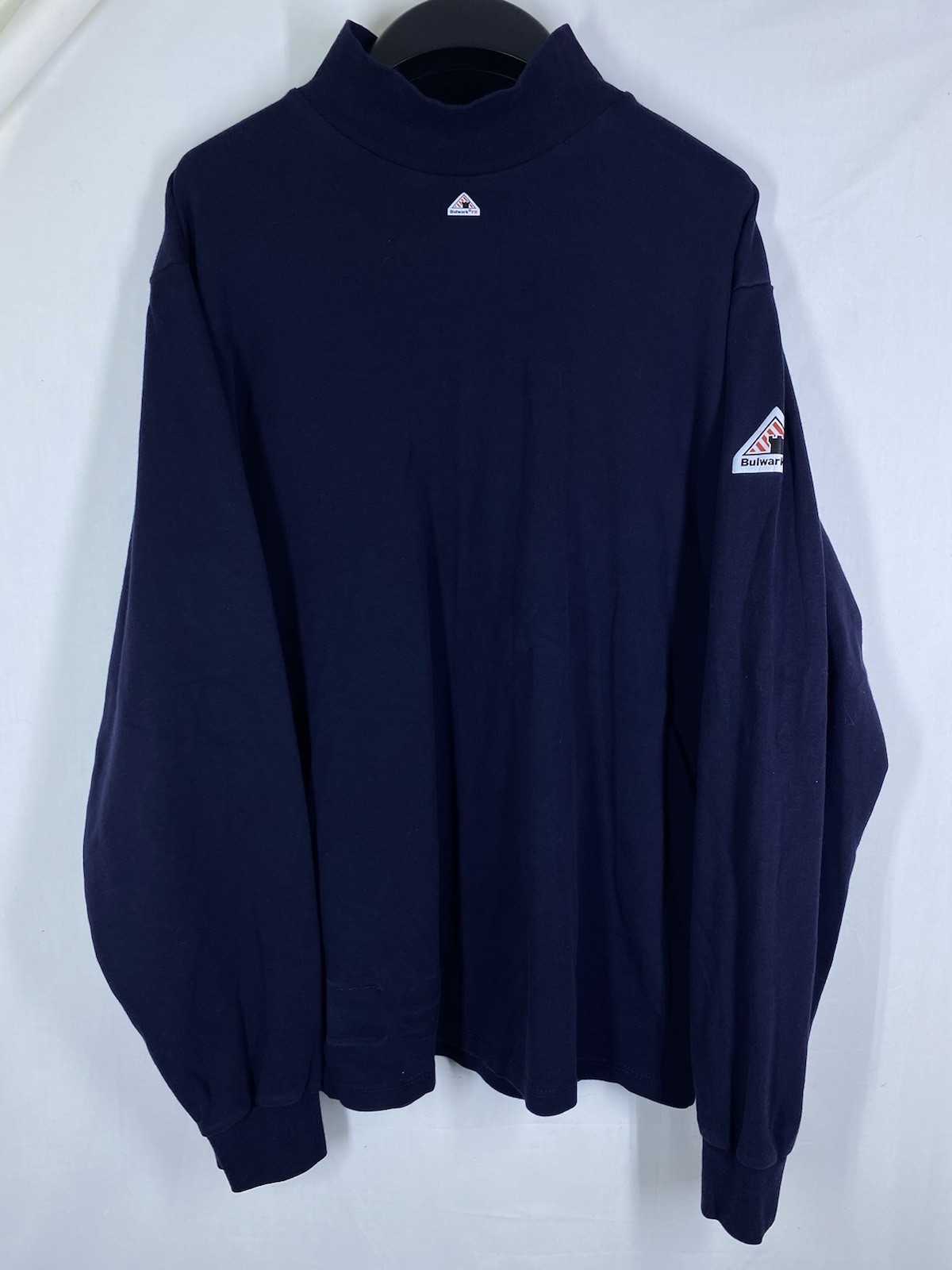 Bulwark FR Mock Neck Shirt Mens XL Blue CAT 2 CAL Flame Resistant HRC ARC Work