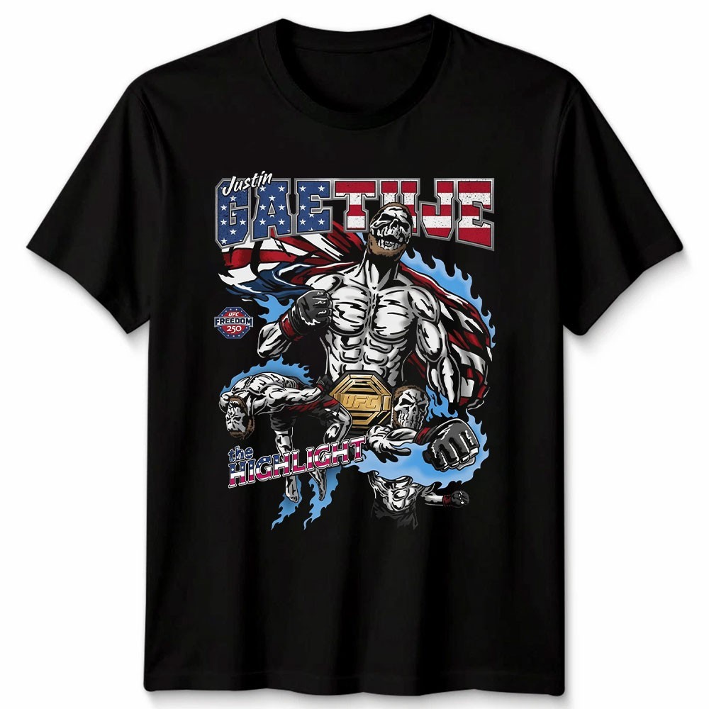 Justin Gaethje Freedom 250 Shirt USA Fight Week Vintage Tee S-2XL