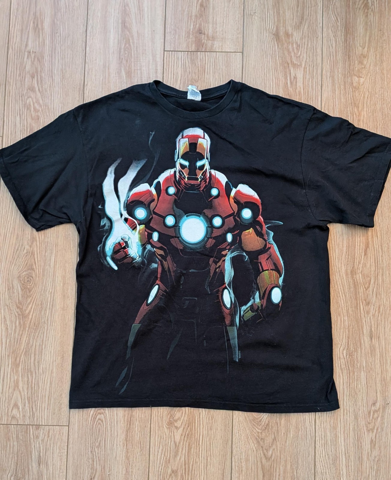 Vintage Marvel Iron Man Black Shirt Delta Pro Weight Y2K Sizez XL