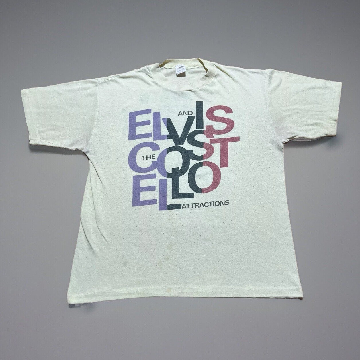 Vintage 1984 Elvis Costello Goodbye Cruel World USA Tour Shirt Size Large