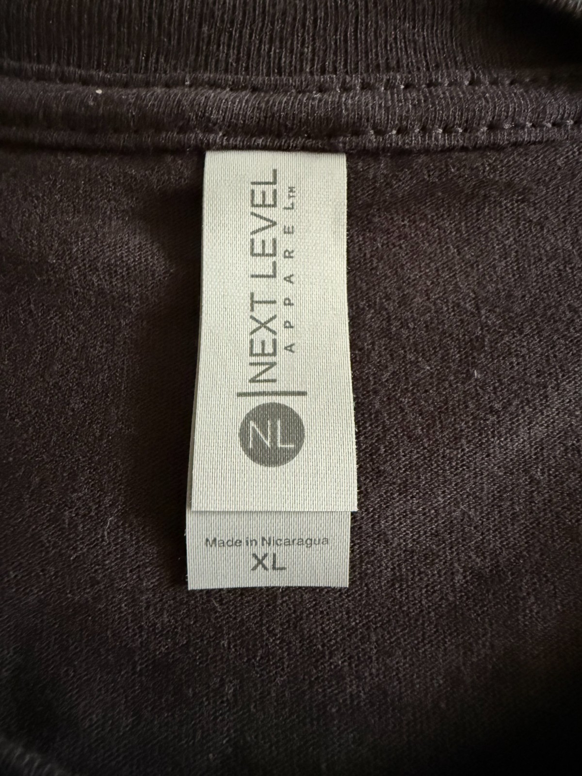 Next Level Cotton Short Sleeve T-Shirt 3600 Black Sizes L and XL
