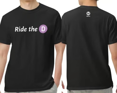 L.A. Metro’S D Line Ride The D T-Shirt