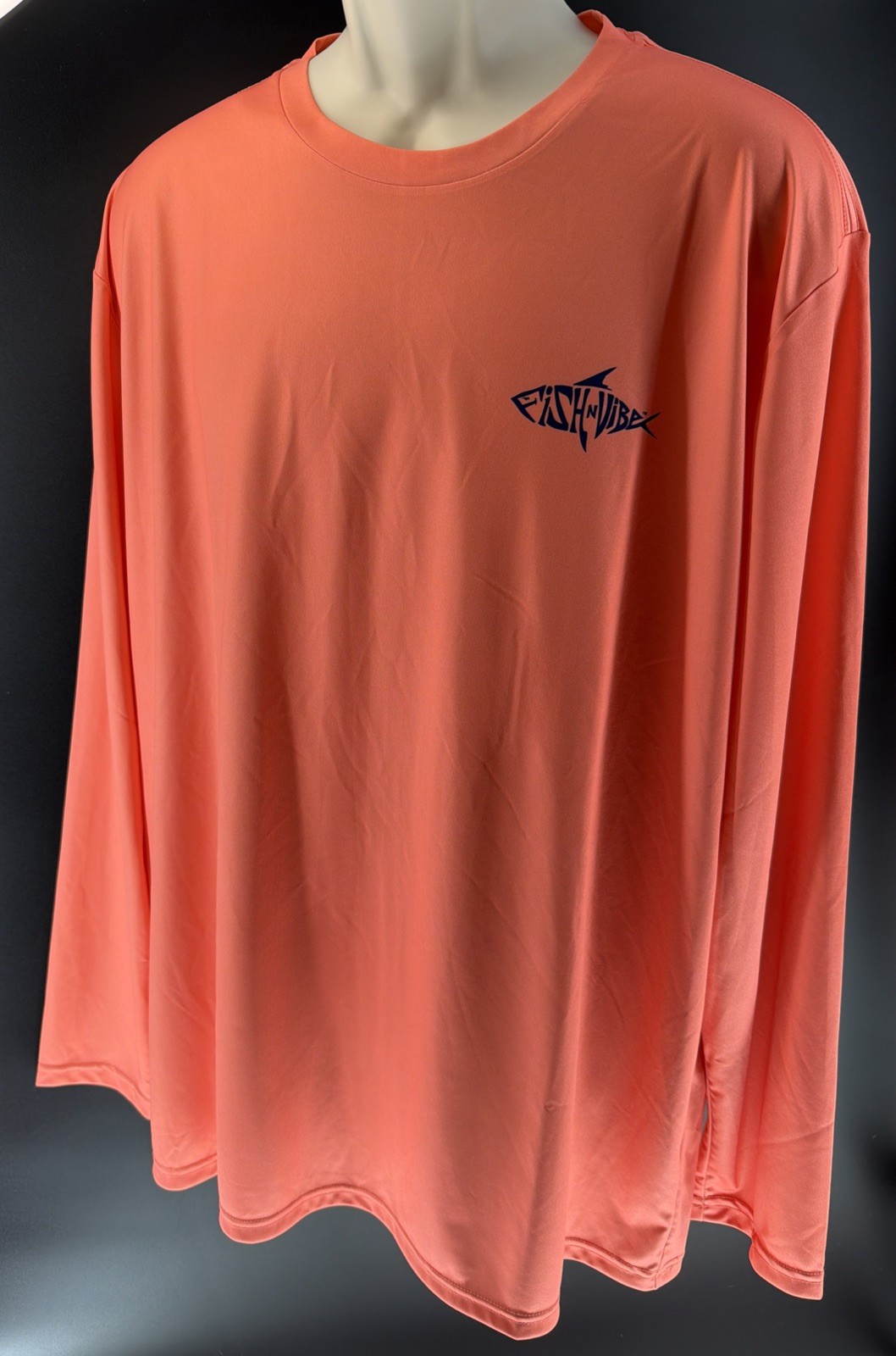 Fish N Vibe Outdoor Long Sleeve Shirt Men’s XL Orange100% Recycled Polyester NWT