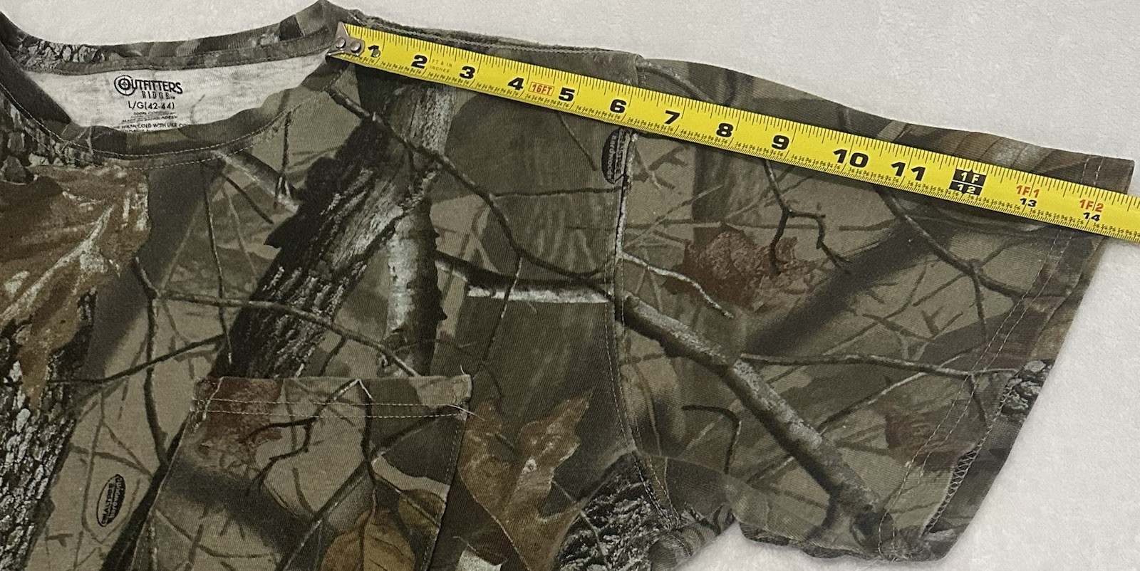 Outfitters Ridge Men’s L Camouflage Pocket Cotton T-Shirt RN 15897 (033)