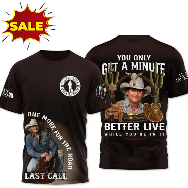 NEW Alan Jackson One More For The Road All Size 3D T Shirt AA10