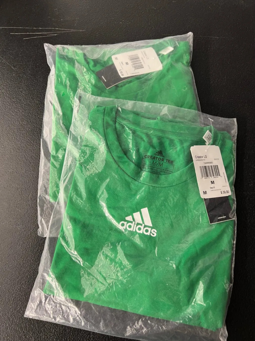 Adidas Creator Tee LS Green White M Medium Men’s Shirt Long Sleeve