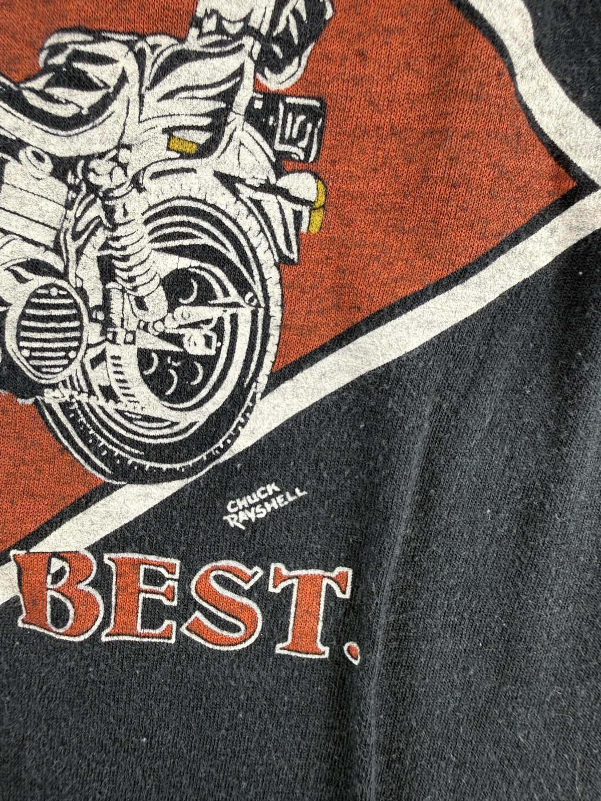 Vintage Screen Stars Harley-Davidson Shirt Mens Small Black North Texas Tee