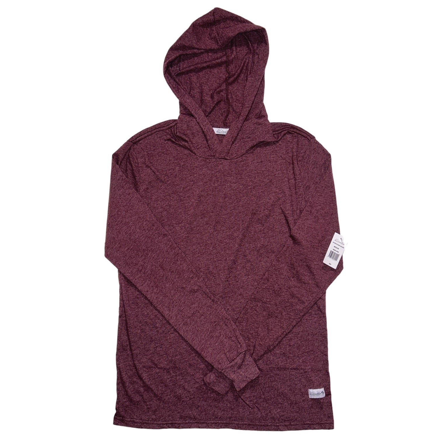 NWT Kinetix Long Sleeve Tee Hoodie Wine Red Medium MSRP $85
