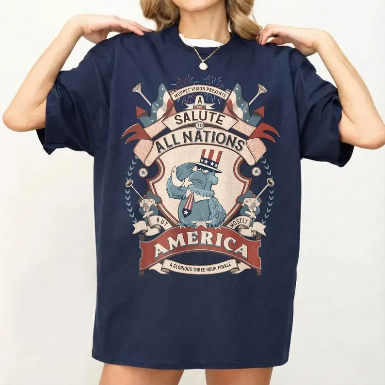 A Salute To All Nations But Mostly Muppets T-Shirt, Sam The Eagle tee