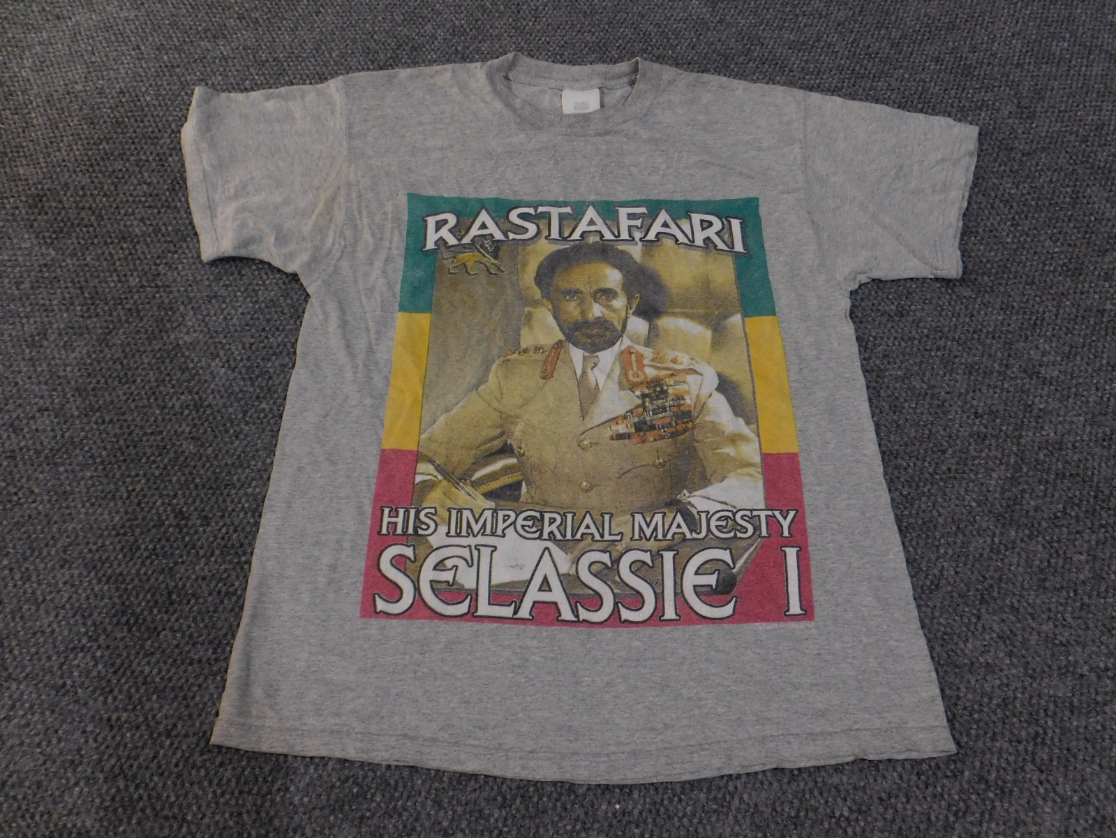 Vintage Rastafari Selassie I Shirt Mens XL Gray His Imperial Majesty Reggae 2003