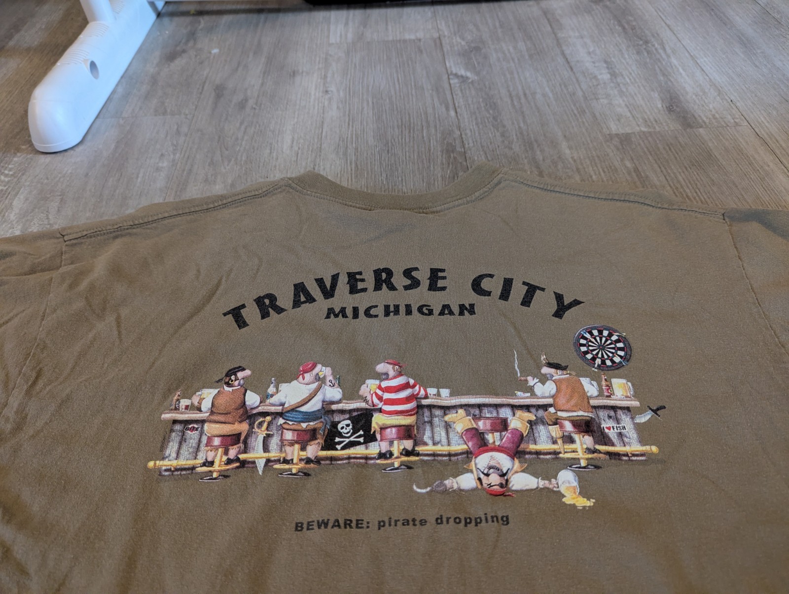 Vintage Traverse City Michigan Funny Comedy Pirate T Shirt XL