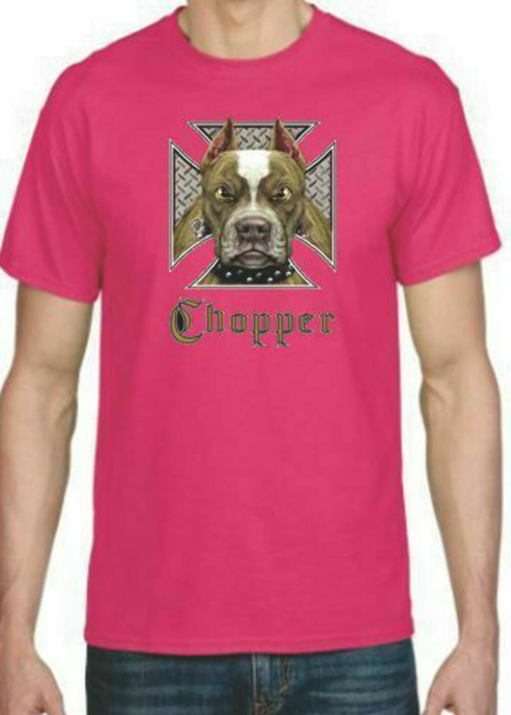 Adult DryBlend® T-Shirt – ( CHOPPER – BIKER / CHOPPER / PIT BULL)