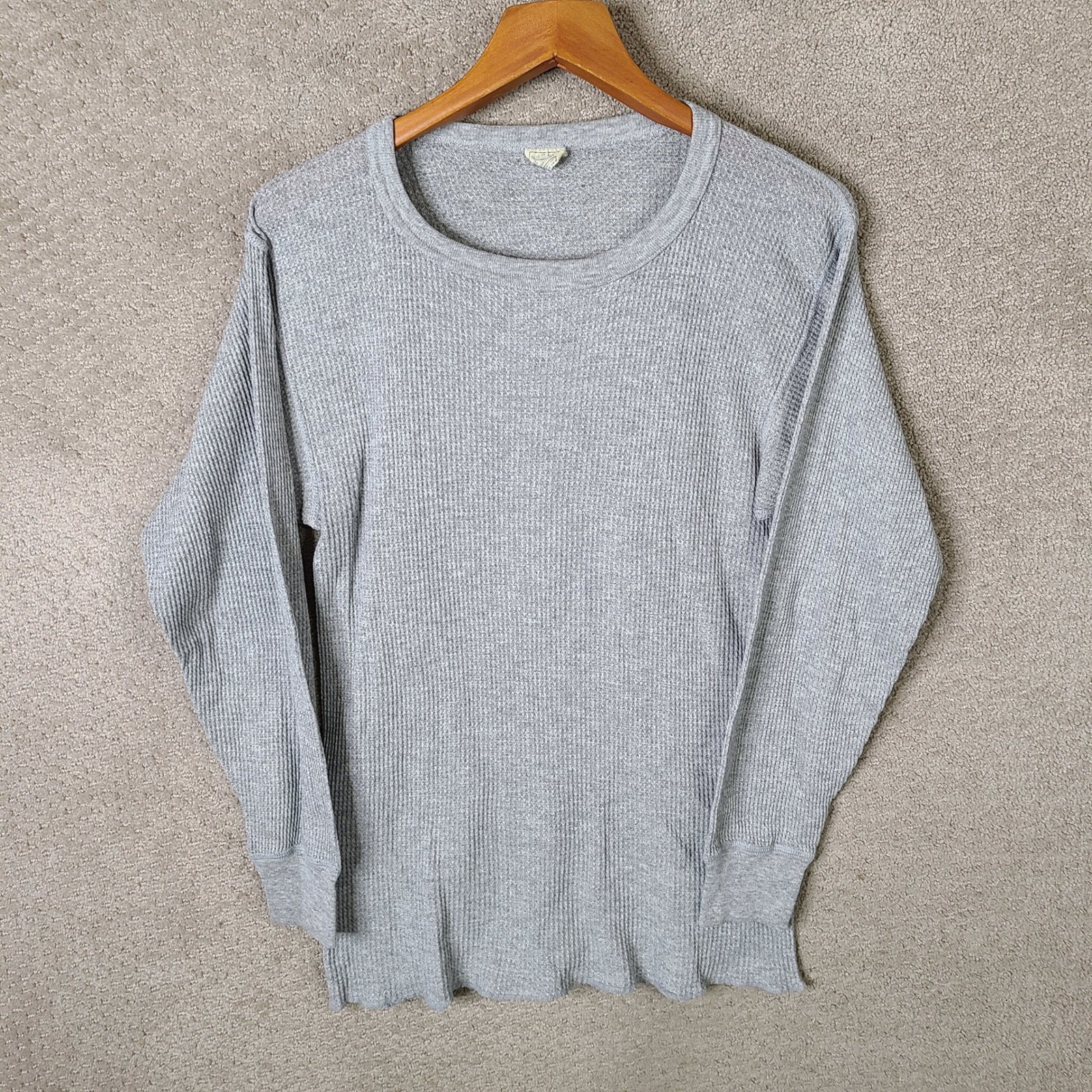 North West Territory Shirt Mens XL Gray Waffle Knit Thermal Long Sleeve USA