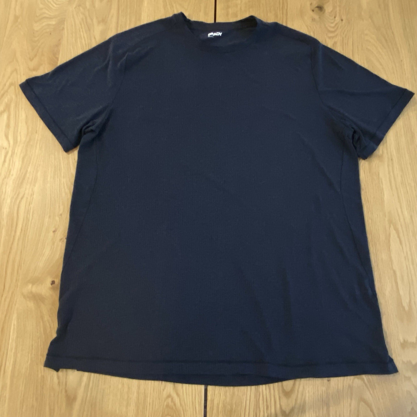BRADY Brand Train Short Sleeve Tee T Shirt MO2T005 Men XL Blue Microstripe Tom
