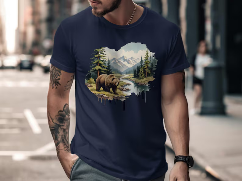 Watercolor Bear Comfort Tee