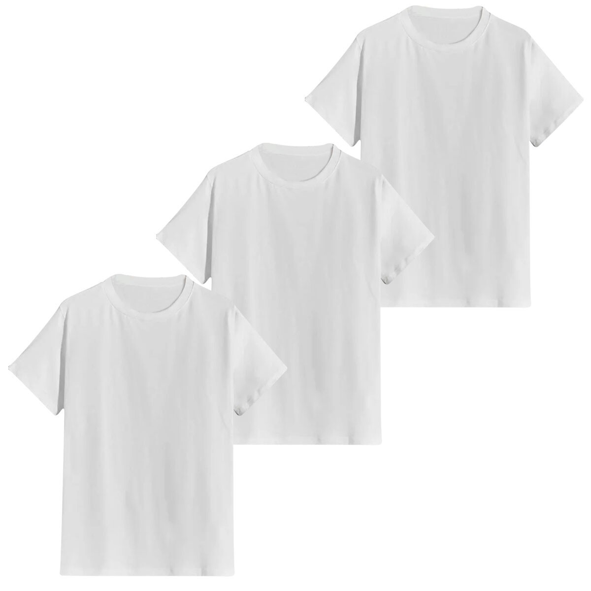Mens Heavy Blend Plain T-Shirt 100% Cotton High Quality Short Sleeve 3 Pk 5 Pack