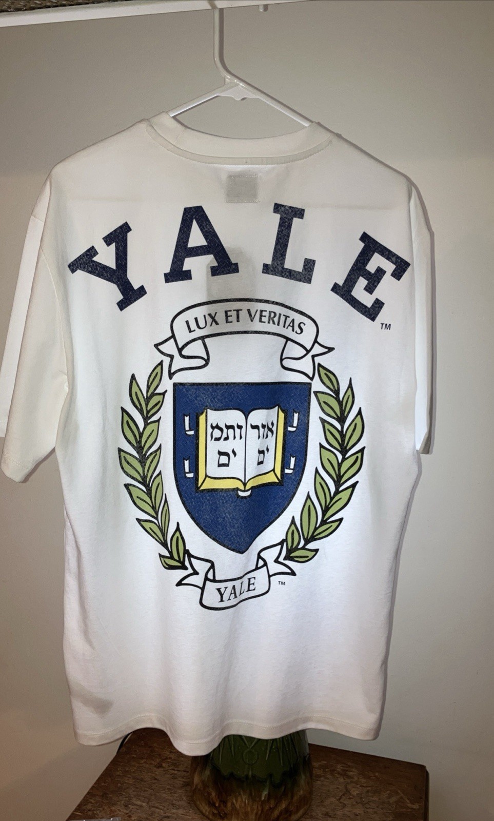 Double Sided Preppy Yale University Shirt Men MEDIUM Short Sleeve Tee New Cond.