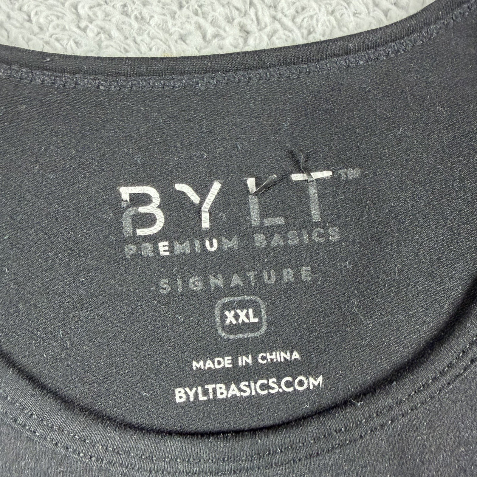 BYLT Premium Basic Shirt Mens XXL Black Poly Cotton Spandex Wicking Cooling