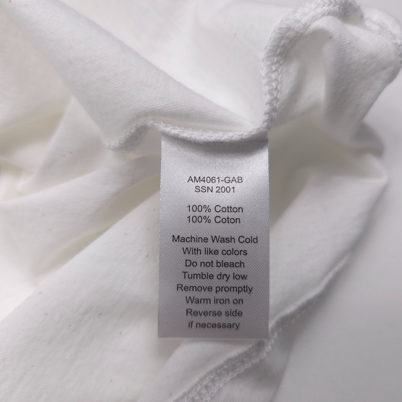 ATM Classic Jersey V-Neck T-Shirt Mens Size XL Solid White Tee AM4061-GAB