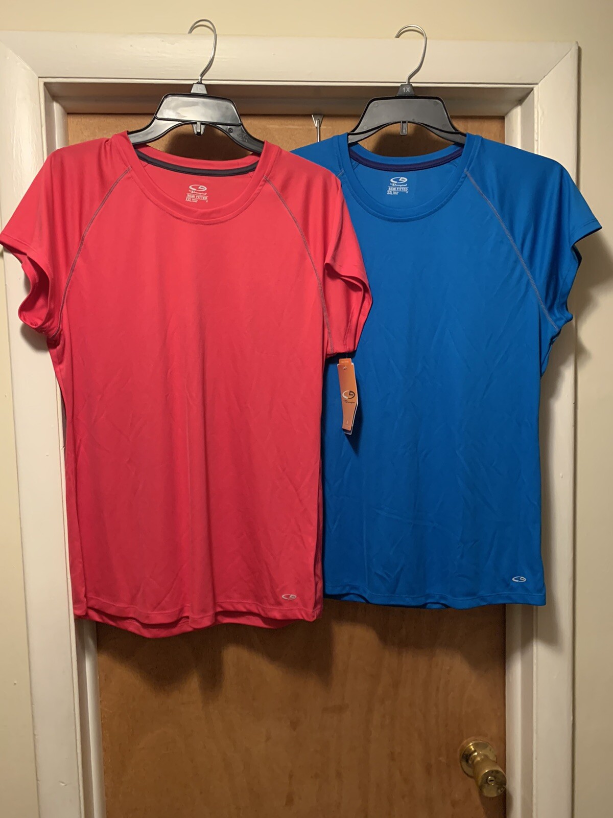 Lot Of 2 Champion Semi Fitted Athletic Workout Tee Shirt T-Shirt Top Womens XLL