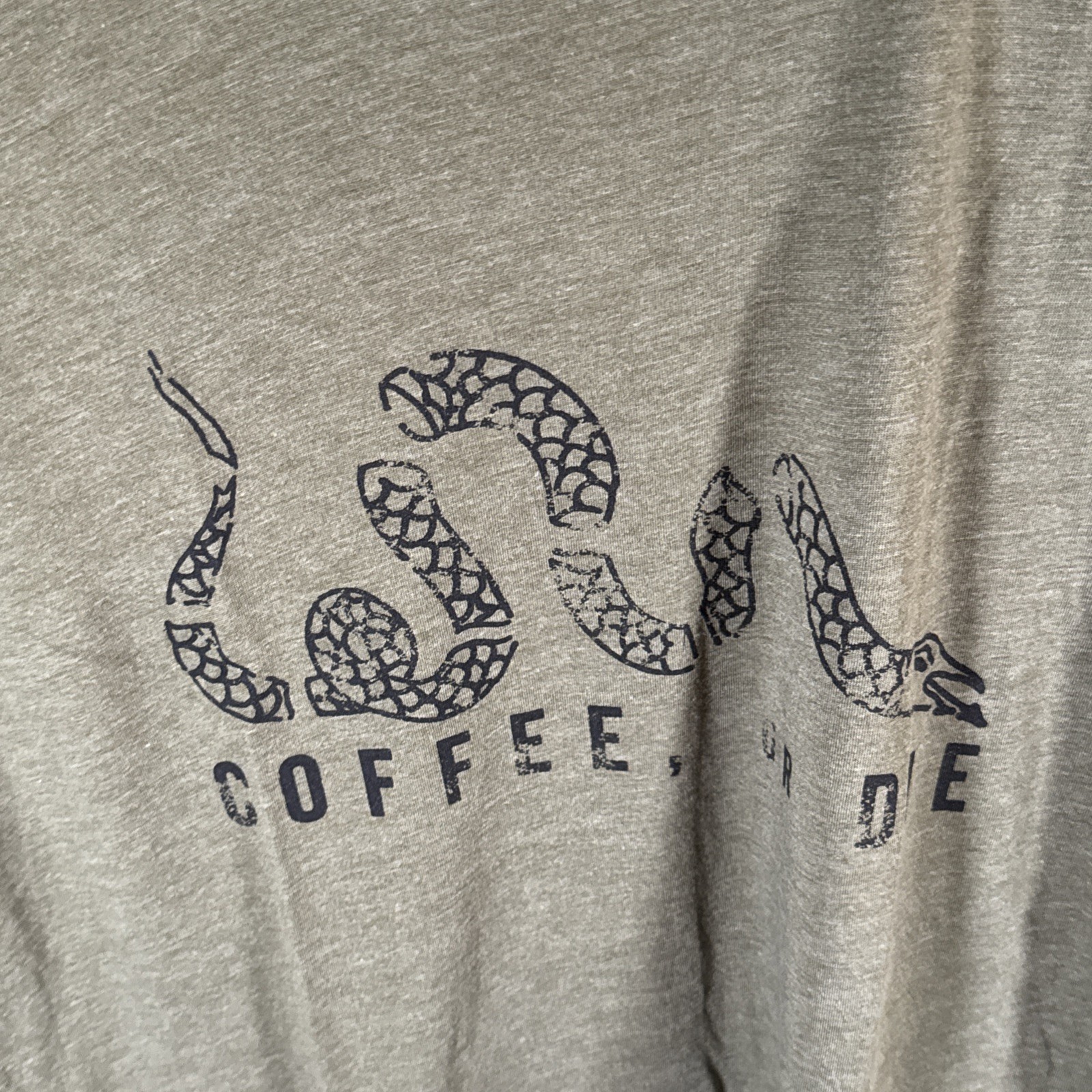 Black Rifle Coffee Company Coffee or Die T-Shirt Snake Military Green Size XL