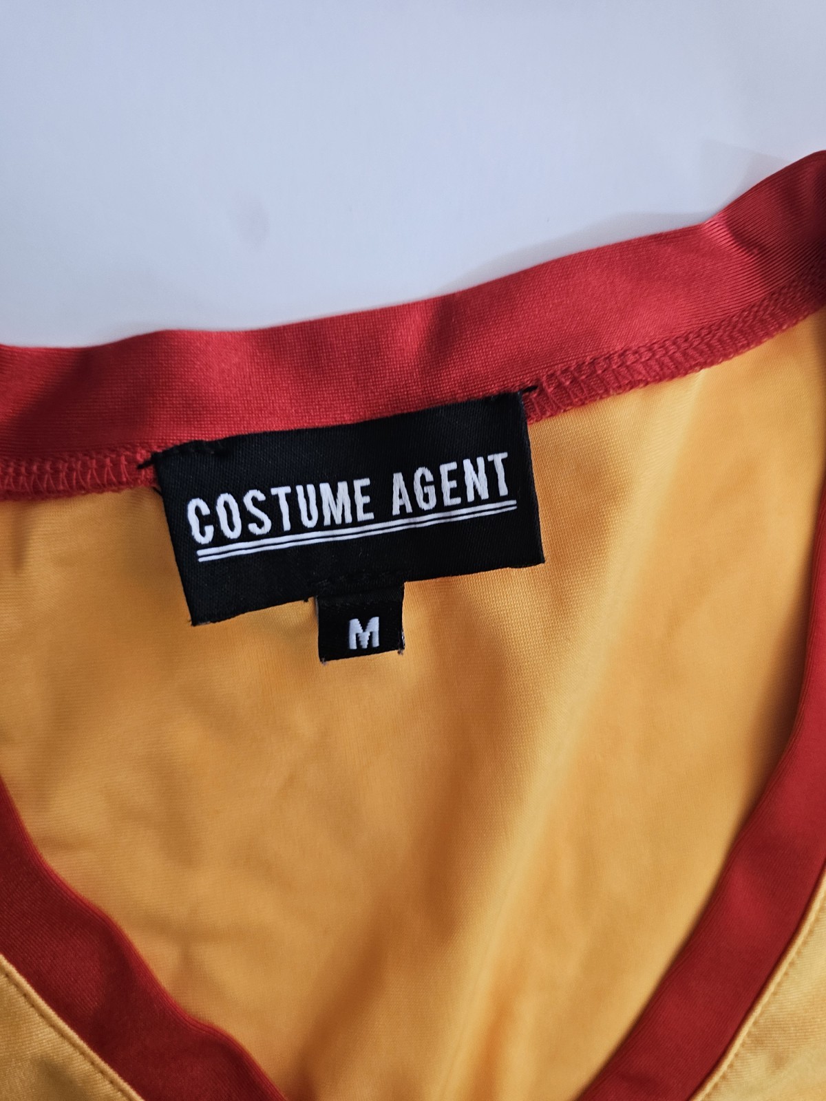 Average Joe’s Dodgeball Jersey Medium Yellow Red Costume Agent Movie Shirt M