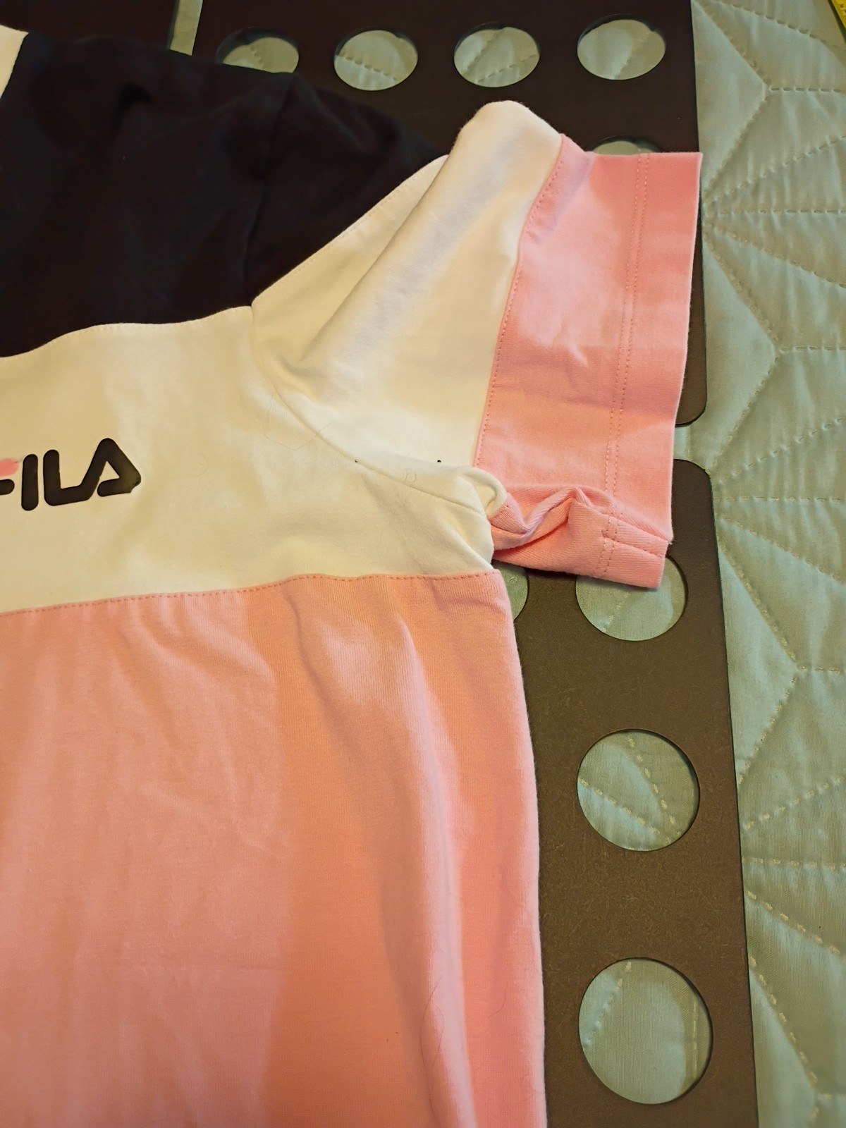Men’s FILA Sport Athletic Wear T- Shirt Pink Black White XL New