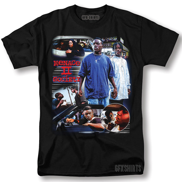 Menace II Society Shirt 90s Movie Poster Classic Vintage Graphic design T-Shirt