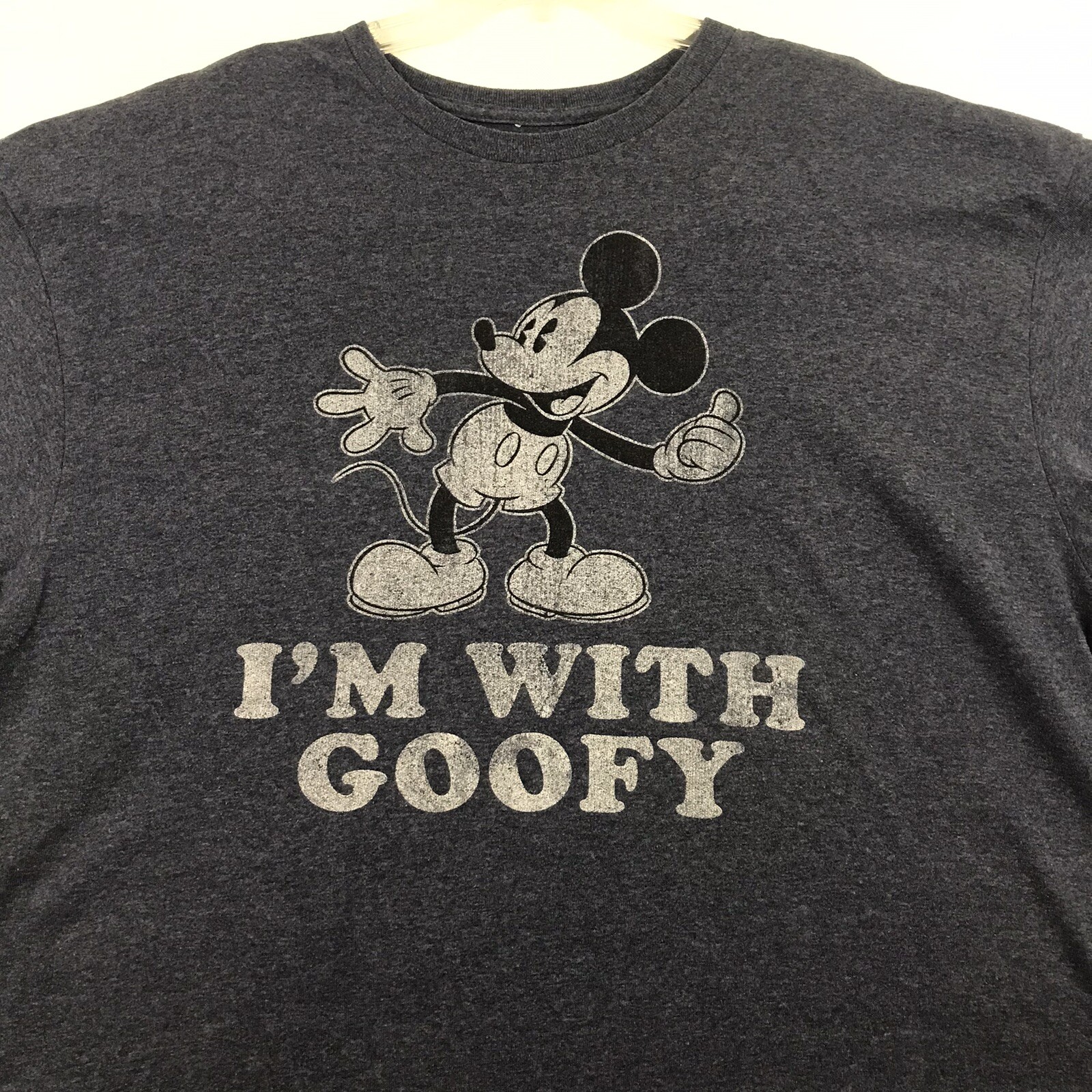 Disney Mickey Mouse I’m With Goofy Mens T-Shirt Size 2XL Gray