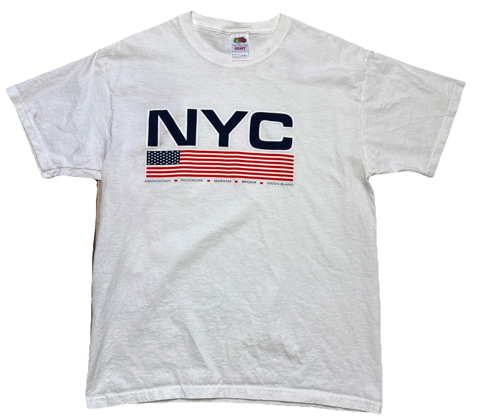 Vintage New York City T-shirt Mens Large USA Single Stitch Fruit of The Loom