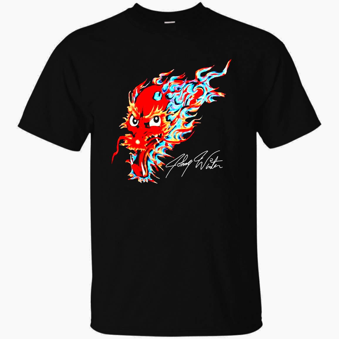 Johnny Winter Still Alive and Well Album Tour Concert Cotton Men T-Shirt