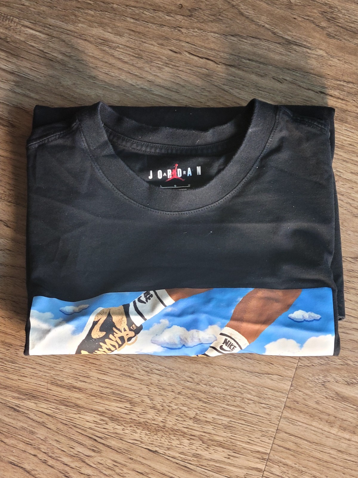 Nike Air Jordan Flight Essentials Sky Graphic T-Shirt Black Men’s Size Large
