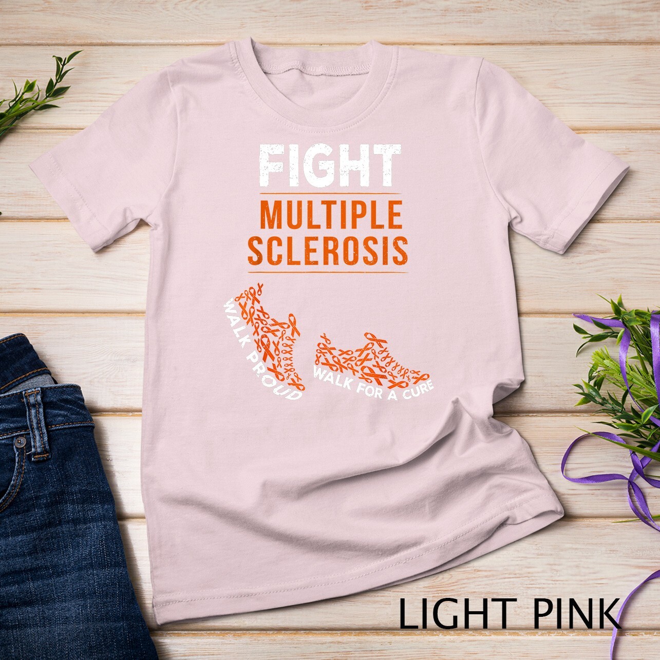 Fight Multiple Sclerosis MS Awareness Warrior Ribbon Unisex T-shirt