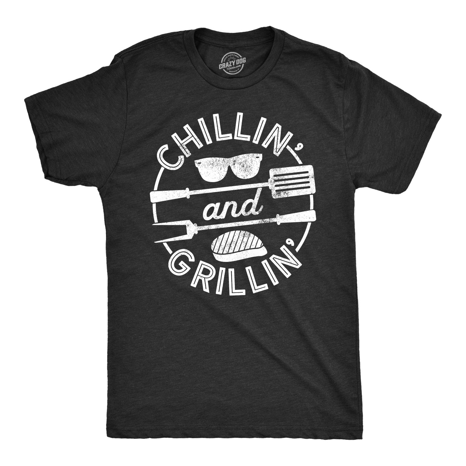 Mens Chillin and Grillin T Shirt Funny Outdoor Summer BBQ Tee for Guys