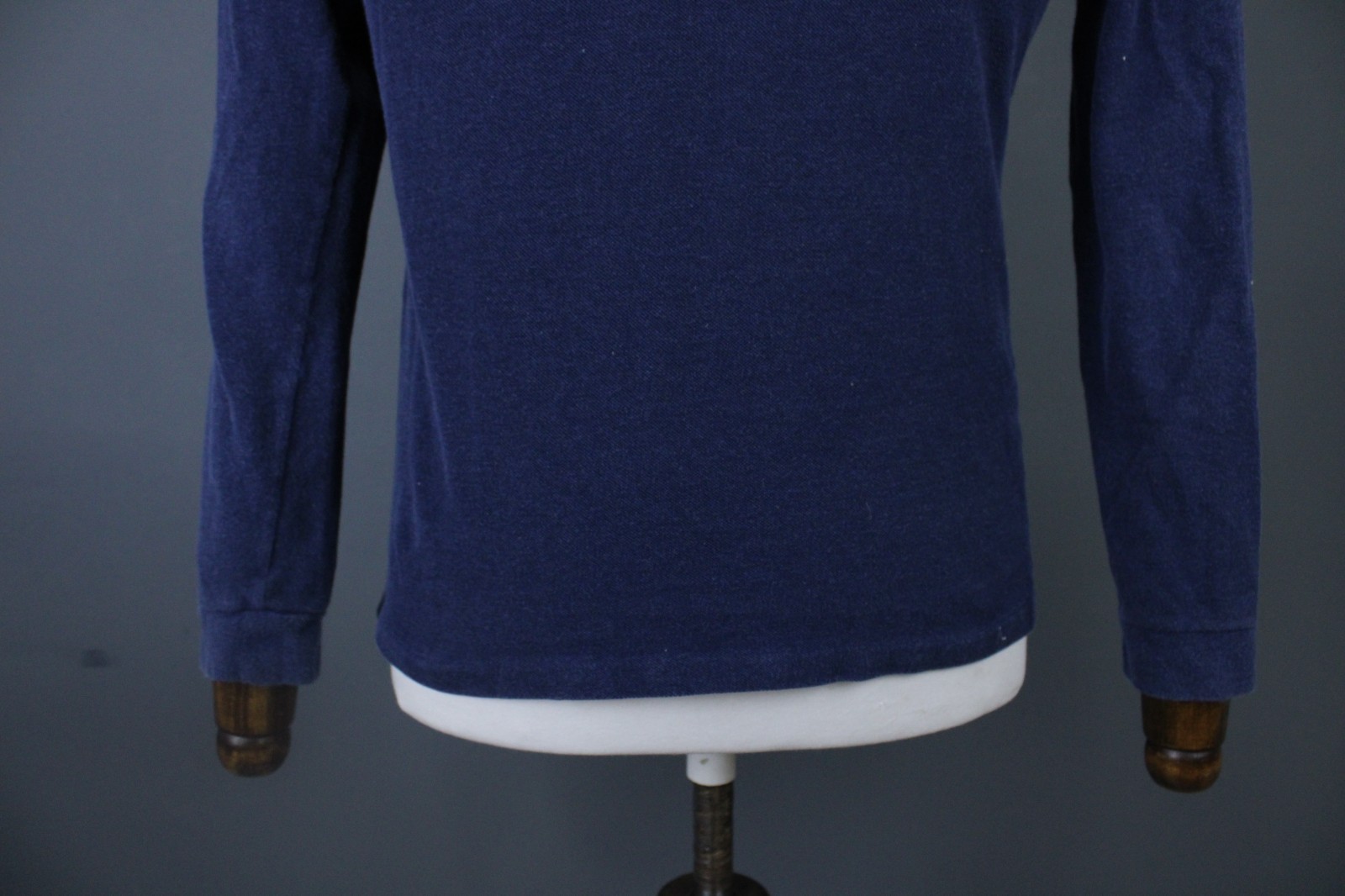 Lacoste Classic Fit Navy Blue Solid Cotton Long Sleeve Polo Shirt Size FR 3 / S