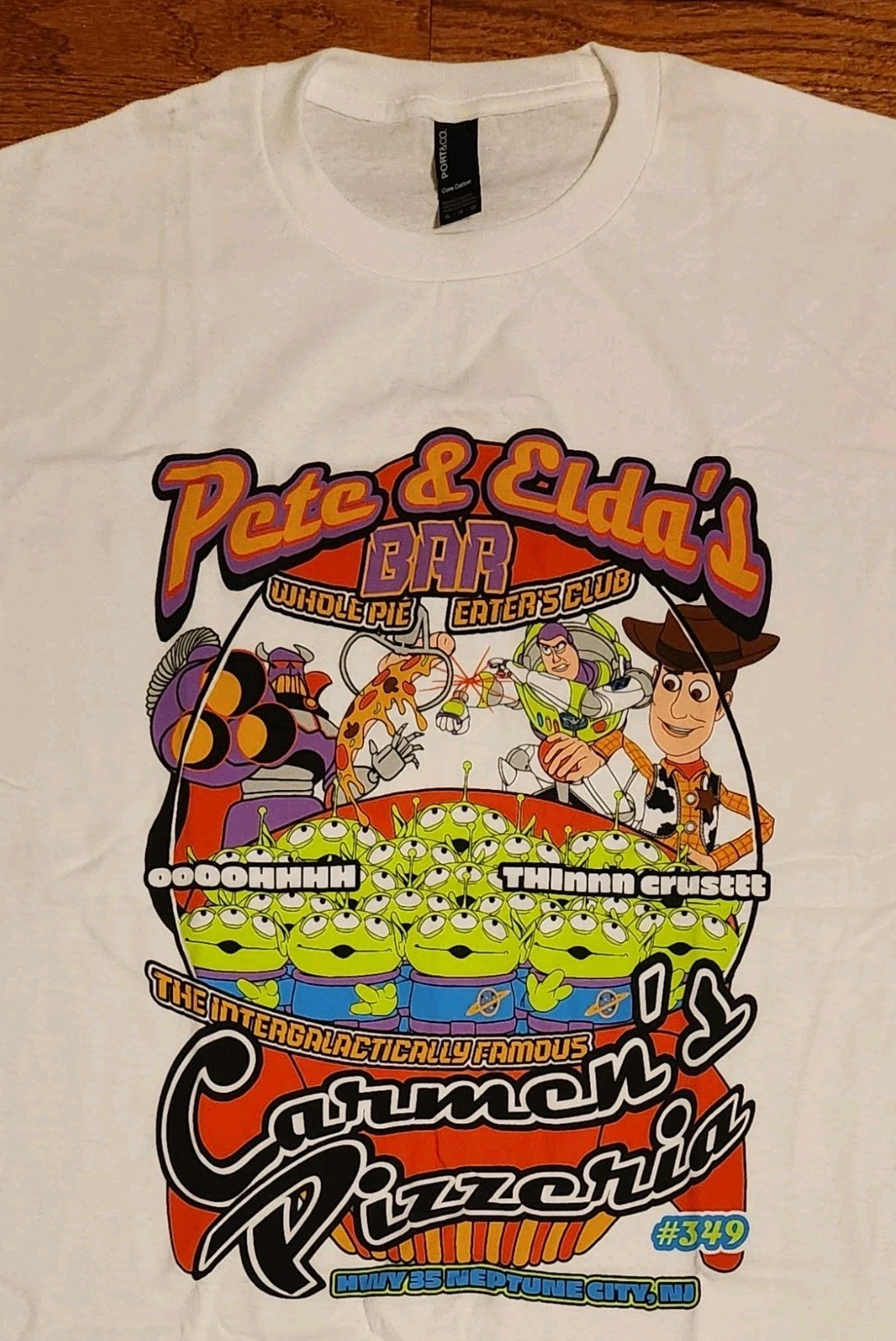 PETE & ELDA’S WHOLE PIE EATERS CLUB New Jersey T-Shirt #349 XL July 2026 NEW !