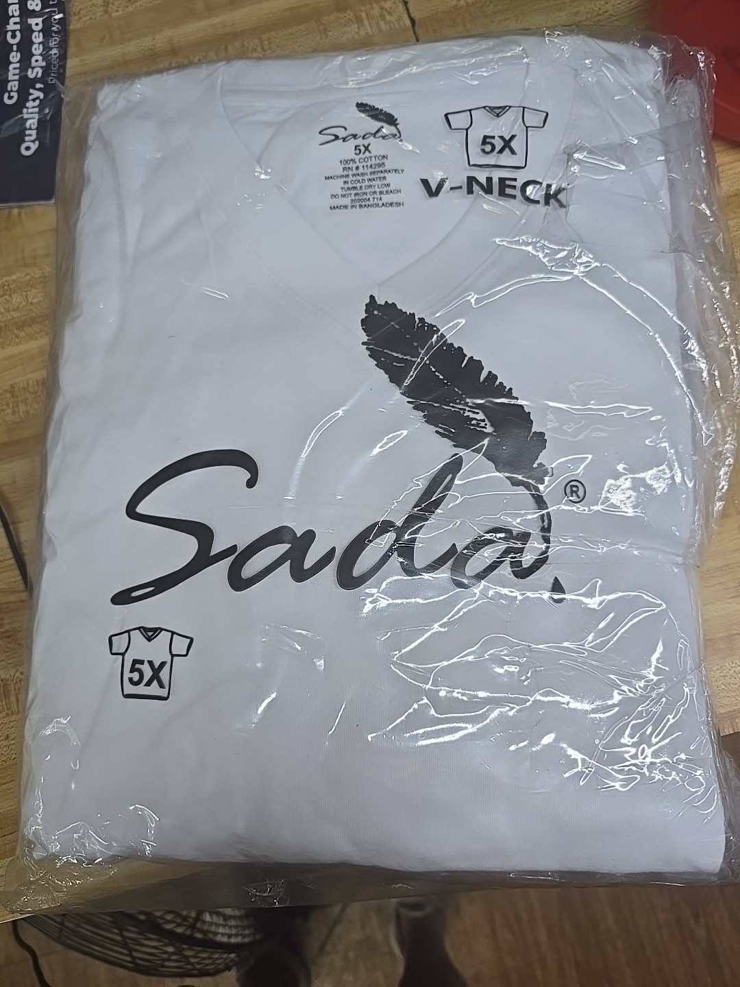 Sada V Neck T Shirt Sz 5x 6-pack