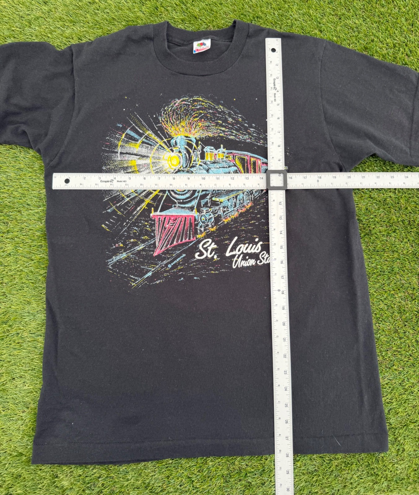 Vintage 80s St. Louis Union Station Train Travel Tee Single Stitch T-shirt Large