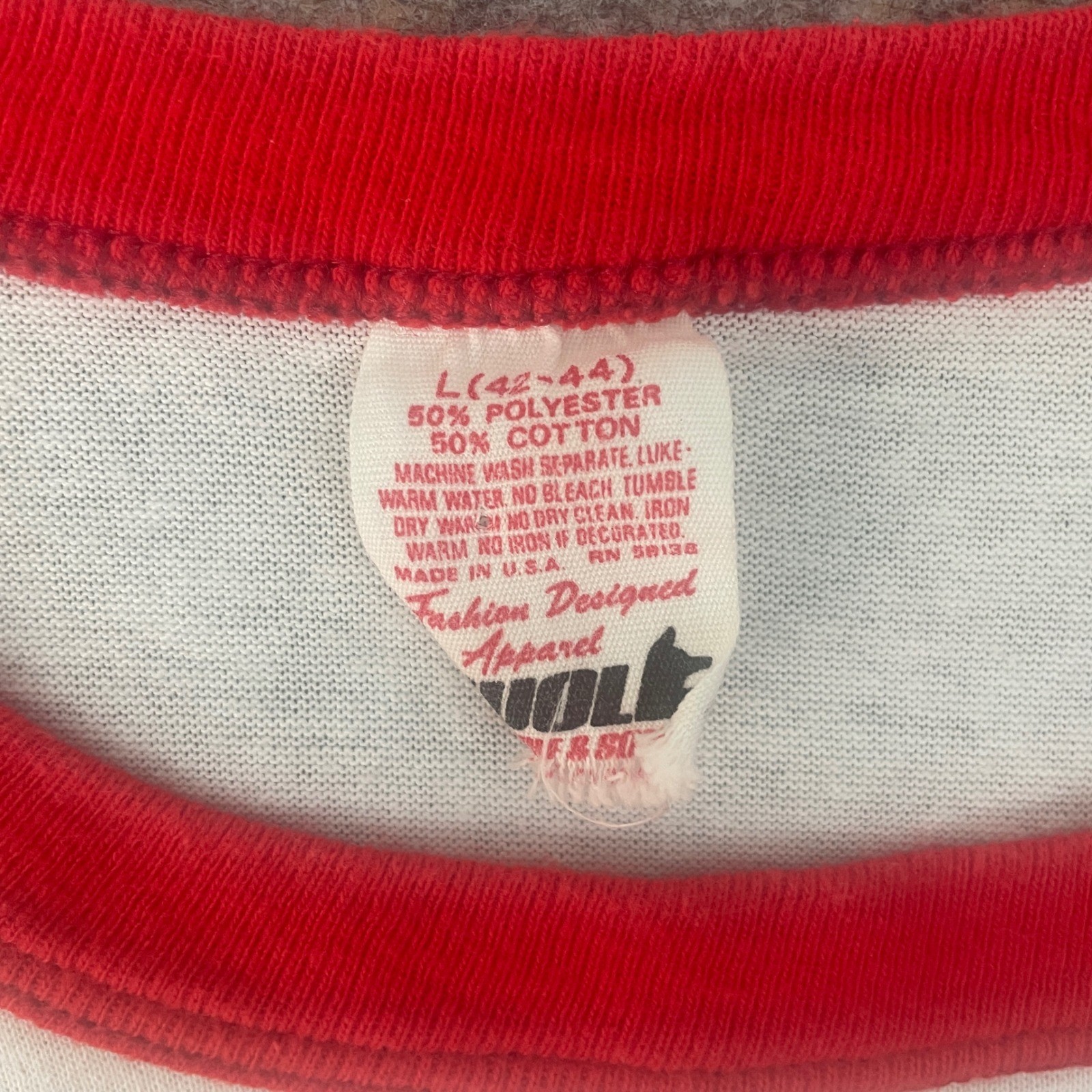 VTG Wolf Tony Pérez Doggie Cincinnati Reds Ringer T-Shirt L USA Made MLB 80s
